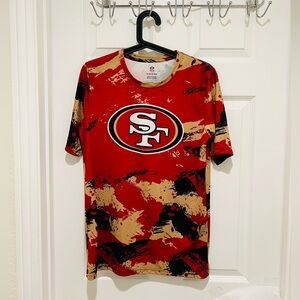 Youth Scarlet/Gold San Francisco 49ers Cross Pattern T-Shirt XL